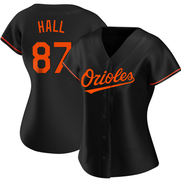 Authentic Adam Hall Women's Baltimore Orioles Black Alternate Jersey