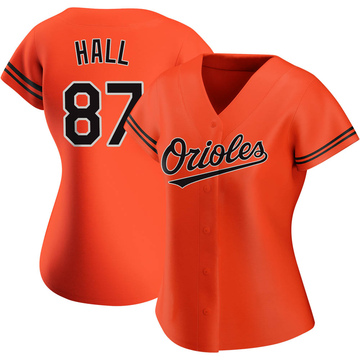 Authentic Adam Hall Women's Baltimore Orioles Orange Alternate Jersey