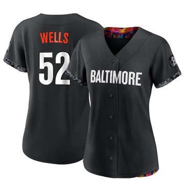 Authentic Alexander Wells Women's Baltimore Orioles Black 2023 City Connect Jersey