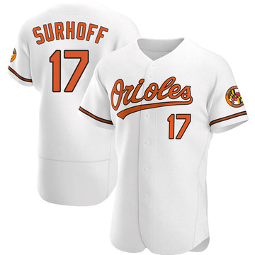 Authentic Bj Surhoff Men's Baltimore Orioles White Home Jersey