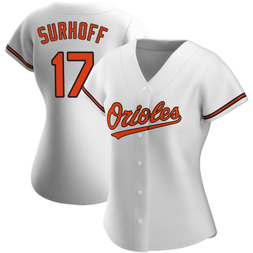 Authentic Bj Surhoff Women's Baltimore Orioles White Home Jersey