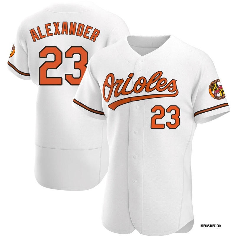 Authentic Blaze Alexander Men's Baltimore Orioles White Home Jersey
