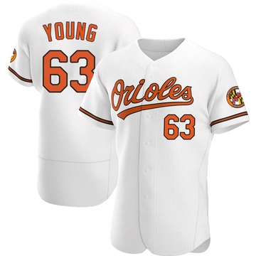 Authentic Brandon Young Men's Baltimore Orioles White Home Jersey