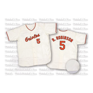 Authentic Brooks Robinson Men's Baltimore Orioles White Throwback Jersey