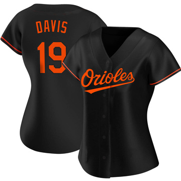 Authentic Chris Davis Women's Baltimore Orioles Black Alternate Jersey