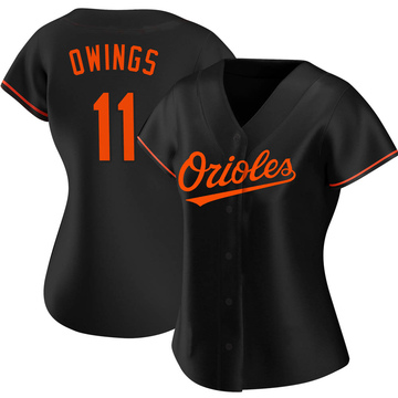 Authentic Chris Owings Women's Baltimore Orioles Black Alternate Jersey