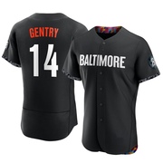 Authentic Craig Gentry Men's Baltimore Orioles Black 2023 City Connect Jersey