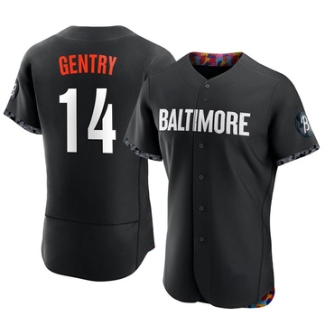 Authentic Craig Gentry Men's Baltimore Orioles Black 2023 City Connect Jersey