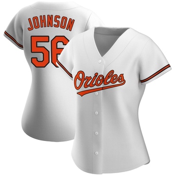 Authentic Daniel Johnson Women's Baltimore Orioles White Home Jersey