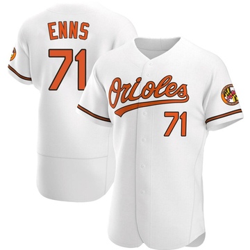 Authentic Dietrich Enns Men's Baltimore Orioles White Home Jersey