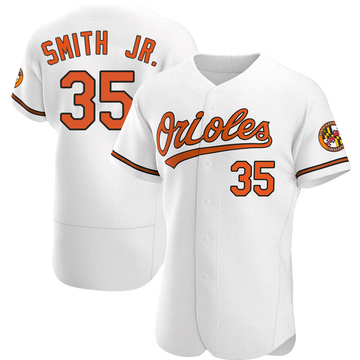 Authentic Dwight Smith Jr. Men's Baltimore Orioles White Home Jersey