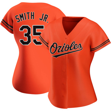 Authentic Dwight Smith Jr. Women's Baltimore Orioles Orange Alternate Jersey