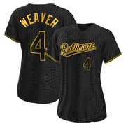 Authentic Earl Weaver Women's Baltimore Orioles Black Snake Skin City Jersey