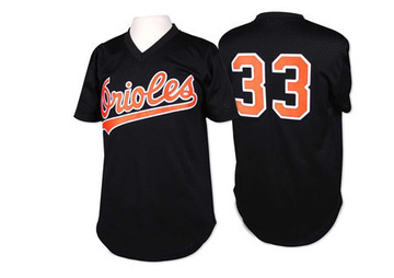 Authentic Eddie Murray Men's Baltimore Orioles Black Throwback Jersey