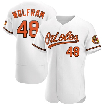 Authentic Grant Wolfram Men's Baltimore Orioles White Home Jersey