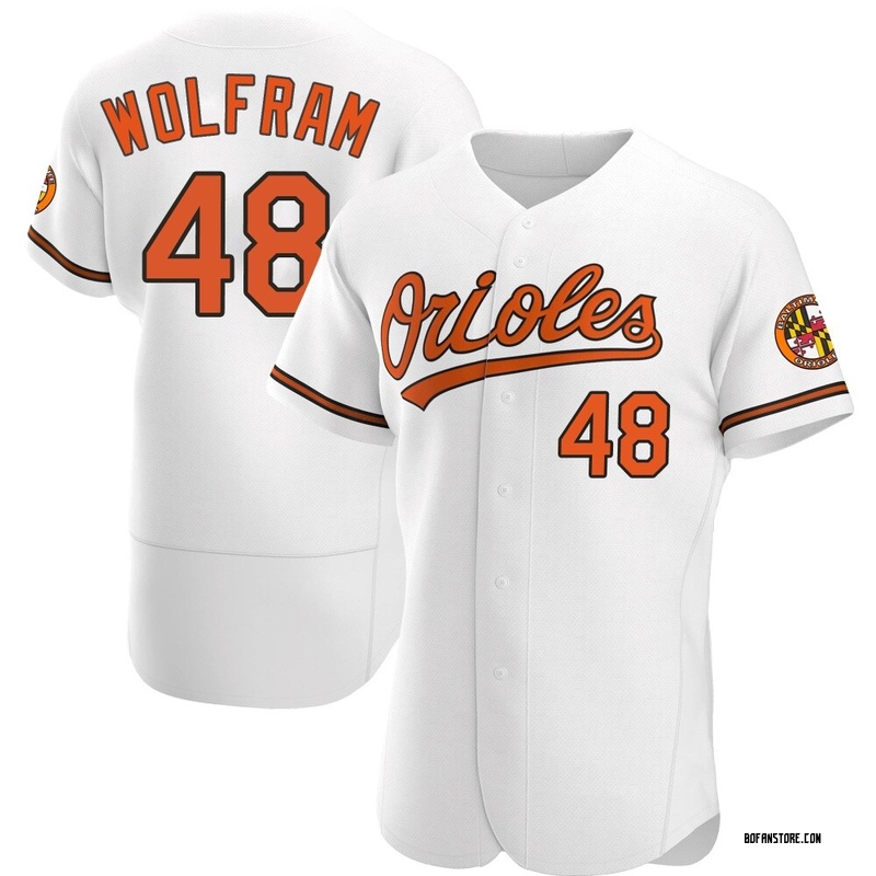 Authentic Grant Wolfram Men's Baltimore Orioles White Home Jersey
