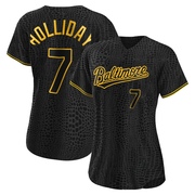 Authentic Jackson Holliday Women's Baltimore Orioles Black Snake Skin City Jersey