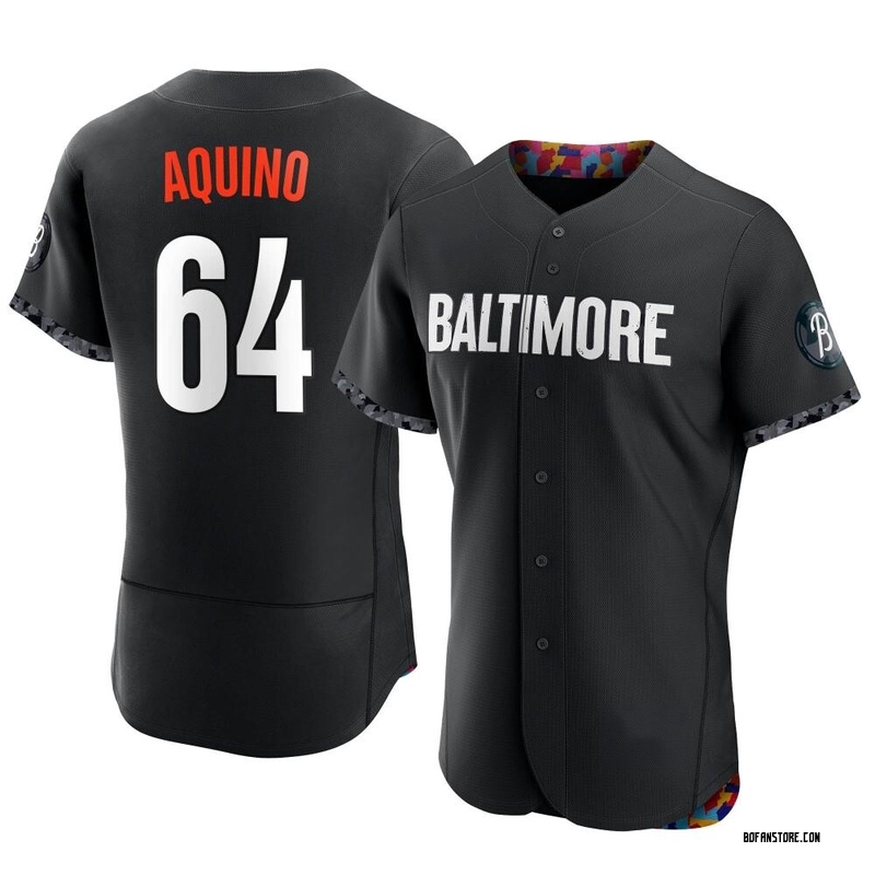 Authentic Jayson Aquino Men's Baltimore Orioles Black 2023 City Connect Jersey