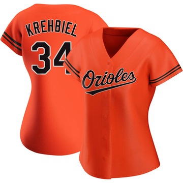 Authentic Joey Krehbiel Women's Baltimore Orioles Orange Alternate Jersey