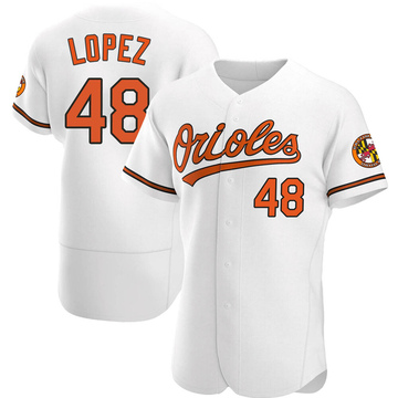 Authentic Jorge Lopez Men's Baltimore Orioles White Home Jersey