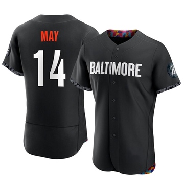 Authentic Lee May Men's Baltimore Orioles Black 2023 City Connect Jersey