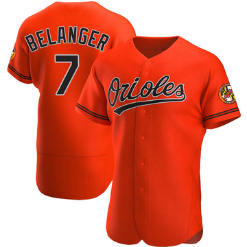Authentic Mark Belanger Men's Baltimore Orioles Orange Alternate Jersey