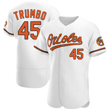 Authentic Mark Trumbo Men's Baltimore Orioles White Home Jersey
