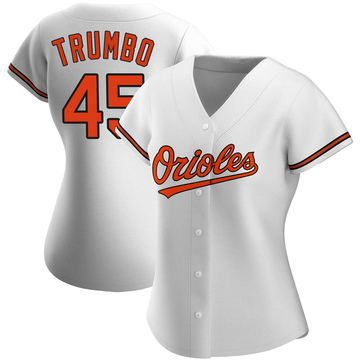 Authentic Mark Trumbo Women's Baltimore Orioles White Home Jersey