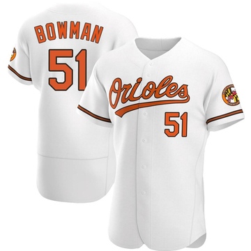 Authentic Matt Bowman Men's Baltimore Orioles White Home Jersey