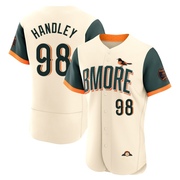 Authentic Maverick Handley Men's Baltimore Orioles Cream 2026 City Connect Stadium Jersey