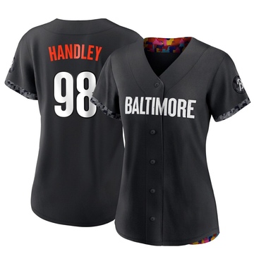 Authentic Maverick Handley Women's Baltimore Orioles Black 2023 City Connect Jersey