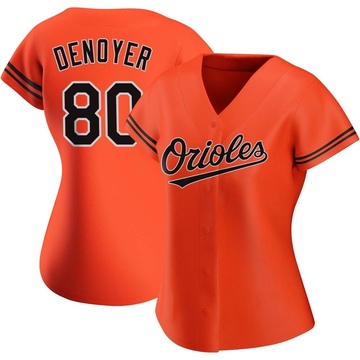Authentic Noah Denoyer Women's Baltimore Orioles Orange Alternate Jersey