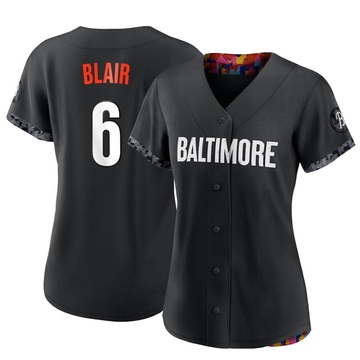 Authentic Paul Blair Women's Baltimore Orioles Black 2023 City Connect Jersey