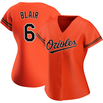 Authentic Paul Blair Women's Baltimore Orioles Orange Alternate Jersey