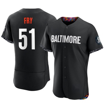 Authentic Paul Fry Men's Baltimore Orioles Black 2023 City Connect Jersey