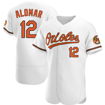 Authentic Roberto Alomar Men's Baltimore Orioles White Home Jersey