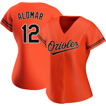 Authentic Roberto Alomar Women's Baltimore Orioles Orange Alternate Jersey