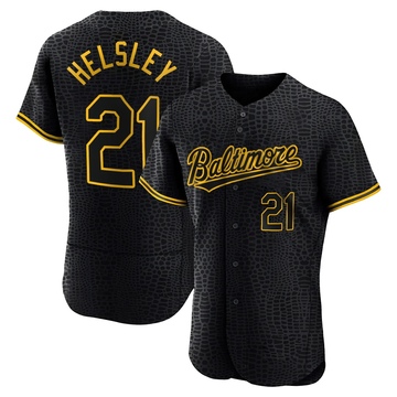 Authentic Ryan Helsley Men's Baltimore Orioles Black Snake Skin City Jersey