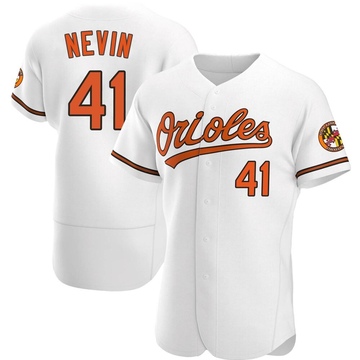 Authentic Tyler Nevin Men's Baltimore Orioles White Home Jersey