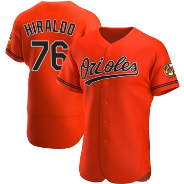 Authentic Yaramil Hiraldo Men's Baltimore Orioles Orange Alternate Jersey