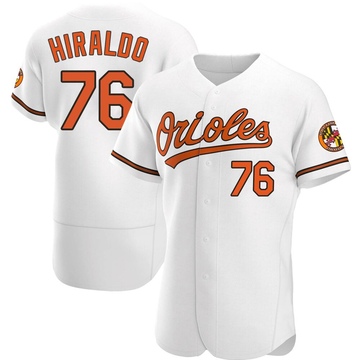Authentic Yaramil Hiraldo Men's Baltimore Orioles White Home Jersey