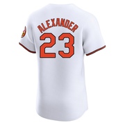 Elite Blaze Alexander Men's Baltimore Orioles White Home Jersey