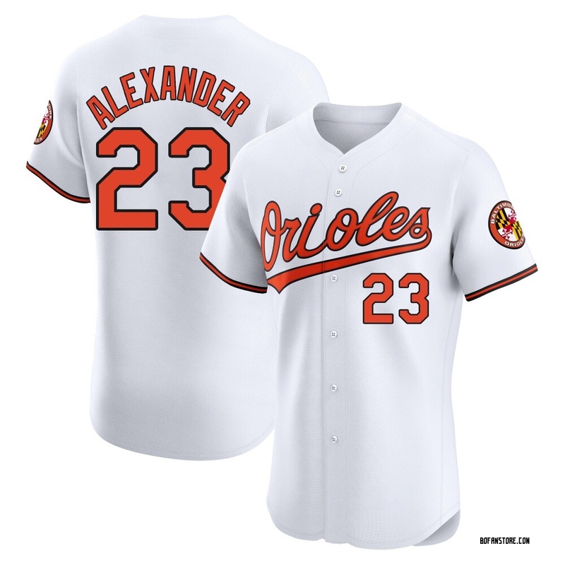 Elite Blaze Alexander Men's Baltimore Orioles White Home Jersey