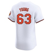Elite Brandon Young Men's Baltimore Orioles White Home Jersey