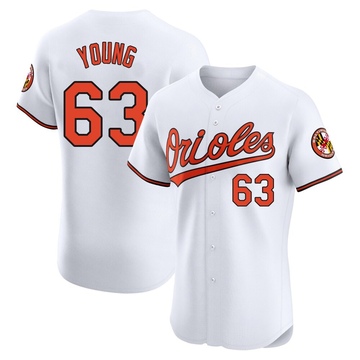 Elite Brandon Young Men's Baltimore Orioles White Home Jersey