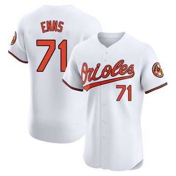Elite Dietrich Enns Men's Baltimore Orioles White Home Jersey