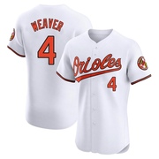 Elite Earl Weaver Men's Baltimore Orioles White Home Jersey
