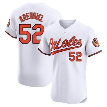 Elite Joey Krehbiel Men's Baltimore Orioles White Home Jersey