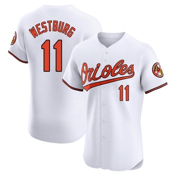 Elite Jordan Westburg Men's Baltimore Orioles White Home Jersey