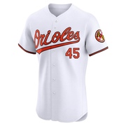 Elite Mark Trumbo Men's Baltimore Orioles White Home Jersey